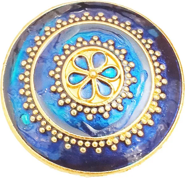 Assamese_Traditional_Copper_Gold_Plated_Blue_Colour_Finger-Ring_For_Girls_&_Women